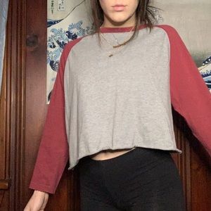 Cropped baseball shirt